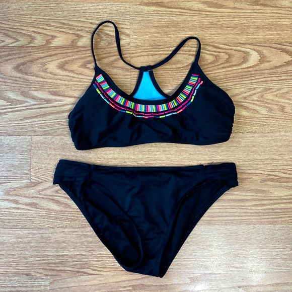 Xhilaration Other - Black two piece bikini swimsuit